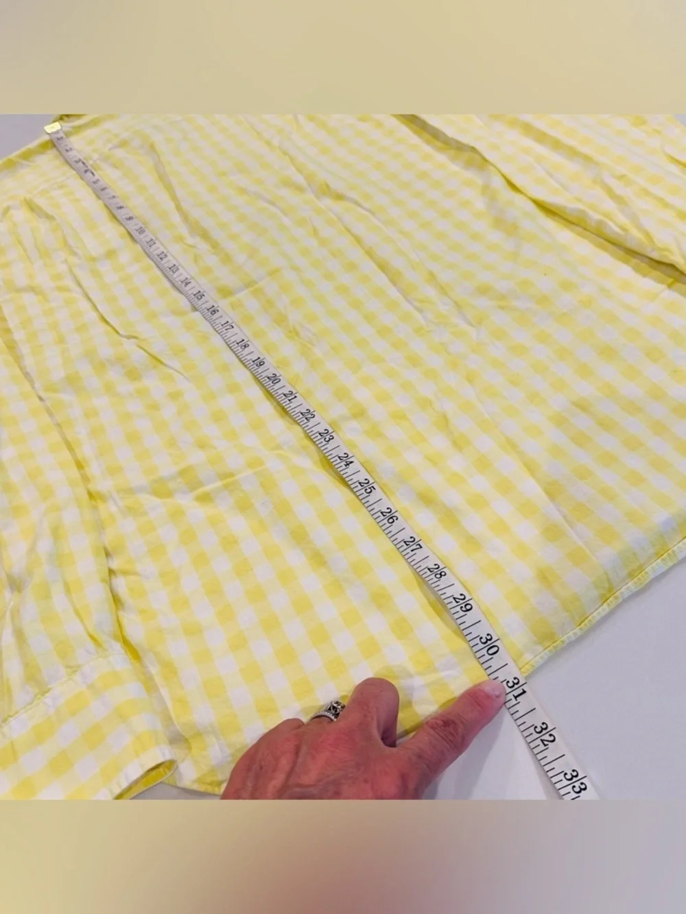 Vintage J. Crew Yellow Gingham Button Down Shirt Mens L Preppy Colorful Y2K 90s